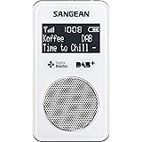Sangean DPR-34+ tragbares DAB+ Digitalradio (UKW-Tuner, integrierter Lautsprecher, Li-Ion Akku) weiß