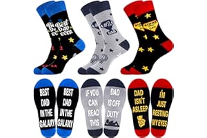 Belloxis Mens Socks 9-11 Multipack Funny Funky Fun Socks Calf Socks Dress Cotton Socks Gifts for Dad Gifts for Him