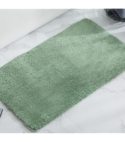 Spirella Tappeto Doccia Kito - 55x65 Cm - Microfibra Morbida A Pelo Lungo, Antiscivolo, Asciugatura Rapida, Compatibile Riscaldamento - Colore Ice Berry Grigio