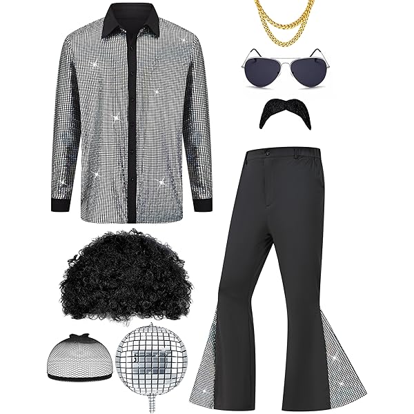 Humairc Perruque Afro Hippie Accessoires Deguisement Hippie