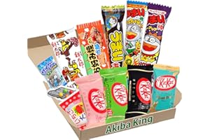 Kit Kat Chocolat & Trial Boîte à Dagashi Japonaise Umaibo Snack Pépite De Pommes De Terre Gélatine Avec AKIBA KING Autocollant