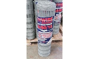 F&G Supplies Wire Stock Fencing | 50m roll of L8/80/15 | Made in the UK | Ideal for dog proofing/sheep/pigs/farm