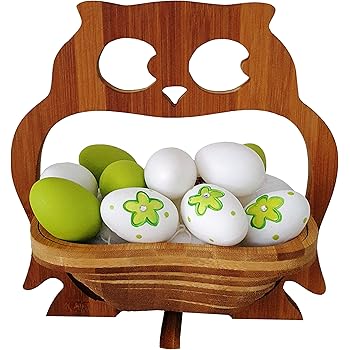 Obstkorb Eule Uhu Waldkauz - wunderschöner Klappkorb