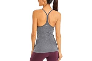 CRZ YOGA Débardeur de Sport pour Femme Yoga sans Manches inclure Soutien-Gorge