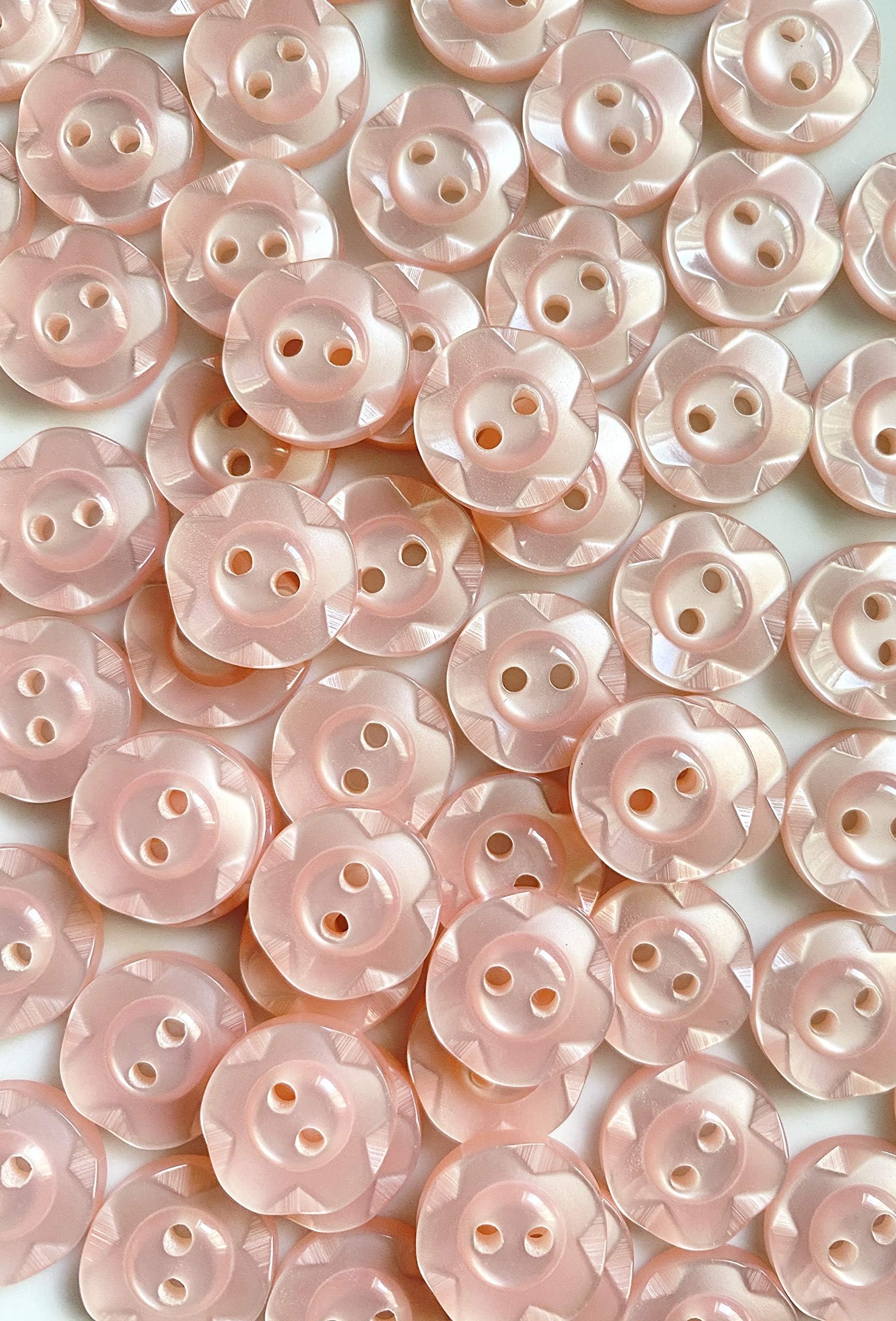 100 x 14mm Pink Fruit Gum Fruitgum Baby Buttons