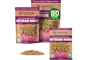 ZenGreens® - Graines de betterave rouge bio - Choisissez entre 10g, 200g et 500g - Graines de betterave rouge avec un taux de germination supérieur à 97% - Microgreens