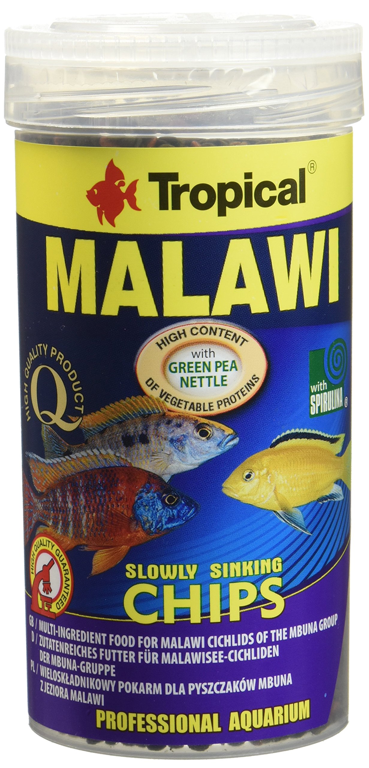 Mangime Tropical Malawi Chips 1000ml Per Ciclidi Mbuna - Alimento Vegetale Con Spirulina - Foto 5