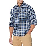 Amazon Essentials Camicia in Flanella Scozzese A Maniche Lunghe dalla vestibilità Aderente (Colori in Edizione Limitata) Uomo