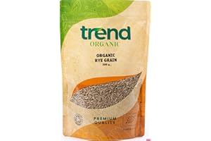 Trend Organic Rye Grain, 500g - Fibre-Rich Superfood, Ideal for Breads, Porridge, and Salads - Earthy Flavour, Chewy Texture, Certified Organic, Vegan, Non-GMO, No Additives, No Preservatives,