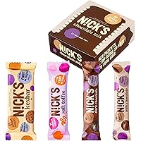 NICKS Chocolate Mix, Testpaket mit ausgewählte Schokoladen, Ohne Zuckerzusatz , Glutenfrei (12 x Schokoriegeln)