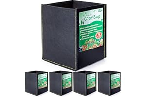 Growerz GrowPotz 7 Litre Square Grow Bags (Pack of 5)