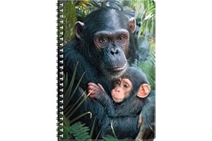 ‎DELUXEBASE 3D LiveLife A5 Notizbuch - Süße Kuscheln von Deluxebase. 80-seitiges 3D-Schimpansen-Notizbuch. Schul- oder Büromaterial mit Kunstwerken, von renommierten Künstler David Penfound lizenziert