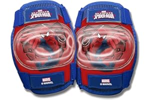Dino Bikes Set De Protections Coudes et Genoux-Licence Spiderman, PROSP Pads, Bleu