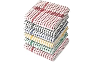 Emma Barclay Paños de Cocina para Cocina, Paquetes de 6 paños de Cocina de Rizo 100% algodón, Multicolor, Cocina, hogar, Esenciales, paños de Cocina, paños de Cocina, diseño de Cuadros Superdry,