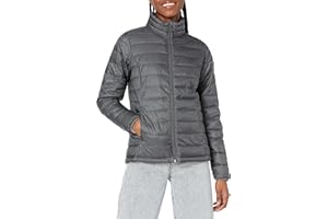 Amazon Essentials Mujer Chaqueta Acolchada Ligera de Manga Larga, Plegable, Resistente a la Lluvia (Disponible en Tallas Grandes)