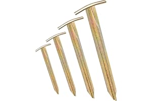 BALINCO 4X piquetas - Largo: 30 cm, Ancho: 2,5 cm - Perfil en T | piquetas | piquetas de Tierra | Anclaje de Tierra de Acero galvanizado para Fijar y Sujetar (4)