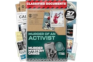 LUCKY EGG MMC Death of an Activist – Thrilling Murder Mystery Games for Adults at Sea Planet in California – 27 Evidence Pieces, 150 Min Gameplay (2.5/5 Difficulty) – Cold Case Files Game for 1-10 Players