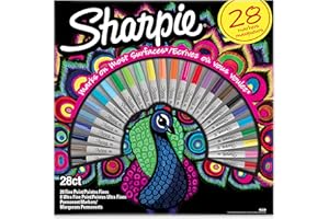 Sharpie zestaw markerów permanentnych | wybór kolorów Exclusive | końcówki fine i ultrafine | opakowanie 28 szt.