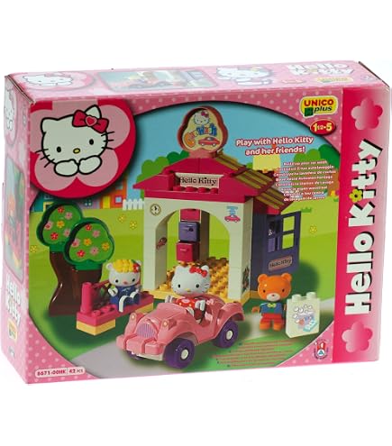 Set Di Blocchi Da Costruzione Sanrio, Camion Cibo Con Personaggi Hello Kitty E Amici, 300 Pezzi, 2024