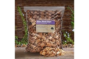 GWERNYFED WOOD BBQ Smoking/Smoker Wood Chips Jumbo 4.5 Litre Bag – (24 Great Flavours 100% Natural Nothing Added) Smoking Food in a Smoker/BBQ - Many from our own Woodland (Alder)