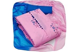 EthnicJunction Damen Baumwolle Slub Gedruckt Unstitched Salwar Anzug Kleid Material