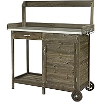 Dehner Holzpflanztisch Hamilton, ca. 125 x 112 x 46 cm, FSC® Tannenholz, braun