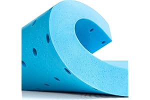 SU SUBRTEX 3 Inch Thick Double Breathable Bed Pad Flexible Gel-Infused Memory Foam Mattress Topper With Ventilated Design For Pressure Relieving (7.5cm, 135x190cm)