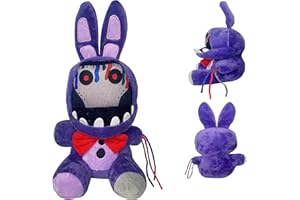 PURUUIGE FNAF Withered Purple Bunny, pluszowa zabawka, 20 cm, duża FNAF Security Breach Bonnie, Five Nights at Game, zabawka kolekcjonerska dla fanów dzieci (Withered Purple Bunny)