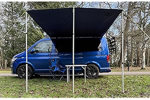Wild Earth DELUX Auvent pare-soleil pour VW, camping-car, camping-car, 2,4 x 3 m, noir