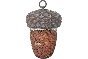 Esschert Design Fallen Fruits FB389 Ekollonmatare, Grå, 14 x 14 x 31 cm