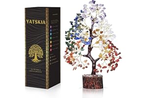 YATSKIA Albero della vita dei chakra, albero di cristallo per energia positiva, albero dei sette chakra, albero dei 7 chakra, cristalli e pietre curative, accessori di alta qualità per la meditazione