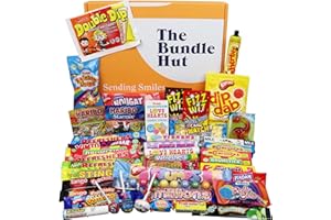 Retro Sweets Gift Box Hamper Selection Box from The Bundle Hut: Packed with 43 Different Old School 90's Retro British Sweets, Gift for Christmas, Birthdays, 1.2kg