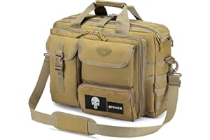 SPAHER Teczka Męska torba do pracy Męska torba na laptopa 14/15,6/17,3 cala Biznesowa torba taktyczna Torba wojskowa Torba na ramię Torba męska Prezent dla kobiet mężczyzn