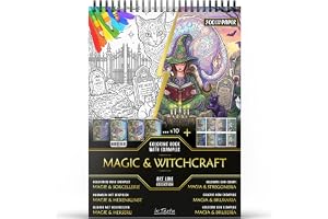 In Textu Målarbok för Vuxna Magic & Witchcraft, Papper 200 g/m²