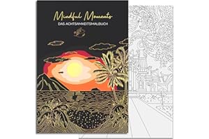 LEAF & GOLD® Malbuch für Erwachsene I Mandalas zum Thema Achtsamkeit I Ausmalbuch mit Perforation I Mandala Malbuch mit über 30 Motiven
