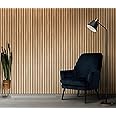 Slat Wood Wall Panels - Decorative & Sound Absorbing Contemporary Acoustic Slatted Wall & Ceiling Panelling (Oak Sample 12CM)