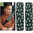 HECKBO 2X Kids Car Seat Belt Pads Seat Belt Protectors - Dinosaur - Seat Belt Pads for Kids and Babies- Ideal for Any Seat Belt Car Booster Seat Kids Bicycle