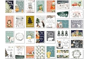 ‎MATRI & MONI Matri & Moni Weihnachstpostkarten 32 Stück Weihnachten Karten Postkarten Weihnachtskarten