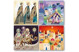 Museums & Galleries Humanitaire Noël Cartes - Following The Étoile Religieux Modèles - Écologique Et Recyclable - Paquet De 20 Cartes