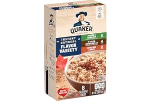 Quaker Instant Oatmeal, 4 Flavor Variety Pack, 1.51oz Packets (8 Pack)