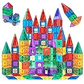 Playmags 150 Par&ccedil;a Manyetik Blok Set | 3D Magnet Yapı Taşları | &Ccedil;ocuklar i&ccedil;in STEM Eğitici Oyuncak | Araba Dahil Yaratıcı ve 