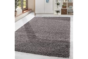 ‎HOMEBYHOME HomebyHome Shaggy Teppich 300x400 cm XXL für Wohnzimmer - Shaggy Teppich Hochflor Taupe Extra Weich und Flauschig - Langflor Groß Teppiche für Schlafzimmer, Esszimmer, Küche, Flur - Carpet, Halı