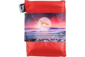 Silkrafox ultralight sleeping bag liner, artificial silk inlett, perfect for hiking, backpacking, outdoor activities