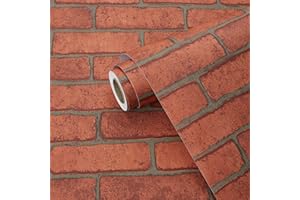 Yullpaper Papel pintado de efecto ladrillo, autoadhesivo, lavable, papel pintado de cocina para paredes, despegar y pegar, papel de pared adhesivo 3D, 40 cmx300 cm