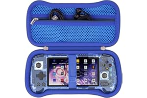 Khanka Custodia rigida per Anbernic RG556 Retro Handheld Game Console, borsa di trasporto per RG556 5.48-Inch Android Retro Handheld Game Console, solo custodia (Blu)