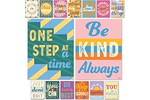 SWEETZER & ORANGE S&O Motivationsposter für Klassenzimmer – Studienzimmer-Poster – inspirierende Lehrzonen-Diagramme für die High School – Motivierende Drucke für das Schulzimmer – Selbstvertrauen stärkende Schilder