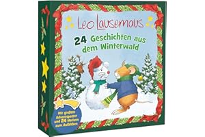 Leo Lausemaus - 24 Geschichten aus dem Winterwald: Kreativer Adventskalender für Kinder ab 3 Jahren mit Vorlesegeschichten, Stickern & Poster zum Selbstgestalten - Adventsbox 17,8 x 5,3 x 17,8 cm
