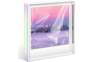 Janaden Polaroid Bilderrahmen für Polaroid i-Type/600/SX-70-Film, Polaroid-Rahmen für 10,16 x 8,89 cm Fotos, Acryl-Bilderrahmen für Polaroid-Film Aufbewahrung, Bilderrahmen für Polaroid Bilder Fotos