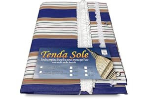 tex family Rideau Solaire d'extérieur pour Jardin, Balcon, Balcon, Bleu, emballé – 140 x 250 cm