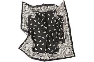 Prettystern Foulard in seta e cotone 65x65 cm per Donna e Uomo – Sciarpa quadrata, elegante e leggera, perfetta per l'estate e la primavera
